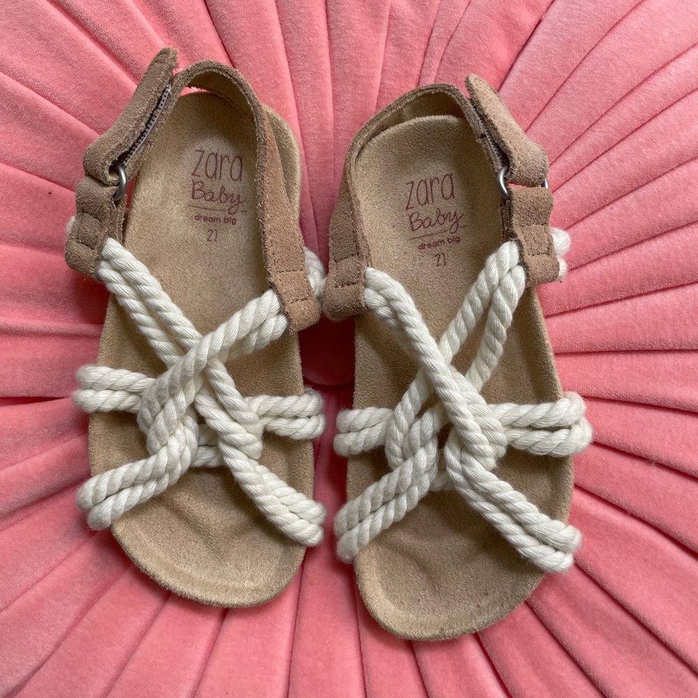 Zara baby girl sandals with cords